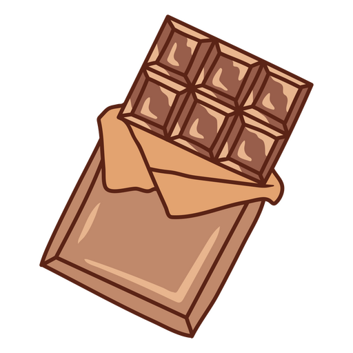 Barra de chocolate traço de cor doce Desenho PNG