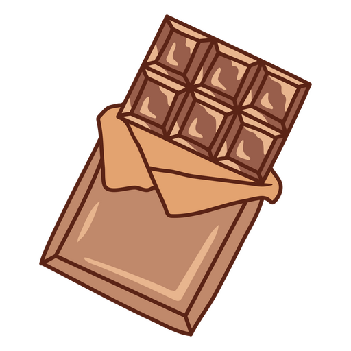 Trazo de color de barra de chocolate dulce Diseño PNG