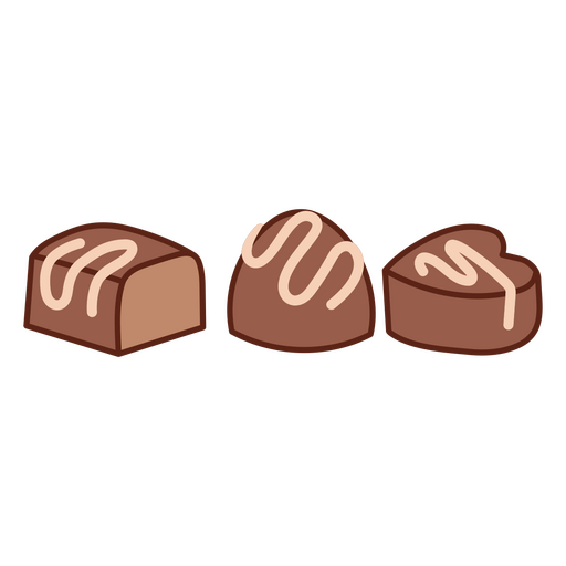 Mouthwatering chocolates PNG Design