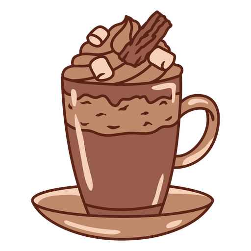 Doces de traço de cor de chocolate quente Desenho PNG