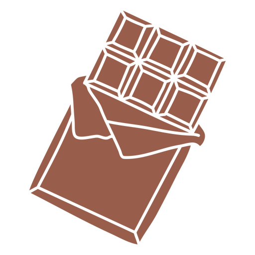 Chocolate bar cut out sweet PNG Design