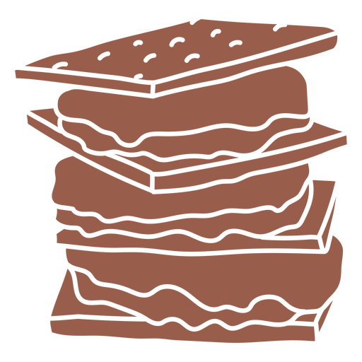 Smore schnitt Schokoladenbonbons aus PNG-Design