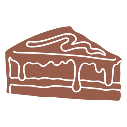 Schokoladenstück Kuchen schnitt Süßigkeiten aus PNG-Design
