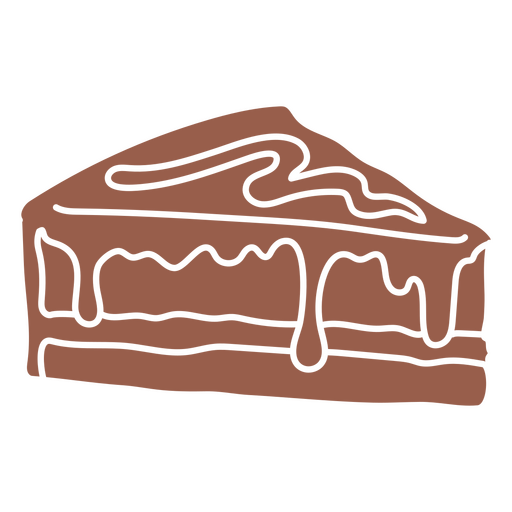 Pedaço de bolo de chocolate cortou doces Desenho PNG