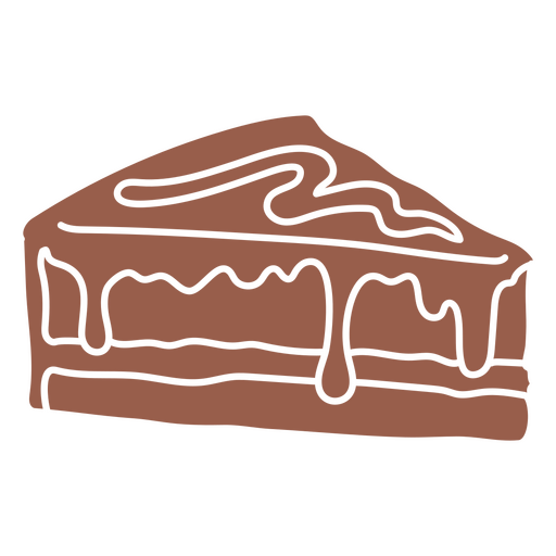 Trozo de pastel de chocolate dulces cortados Diseño PNG