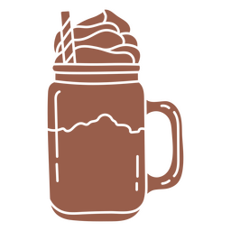 Dulces de chocolate recortados de café helado Diseño PNG