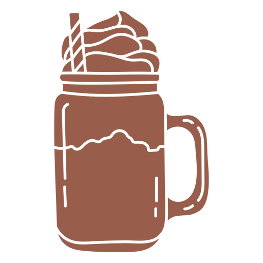 Café gelado cortou doces de chocolate Desenho PNG