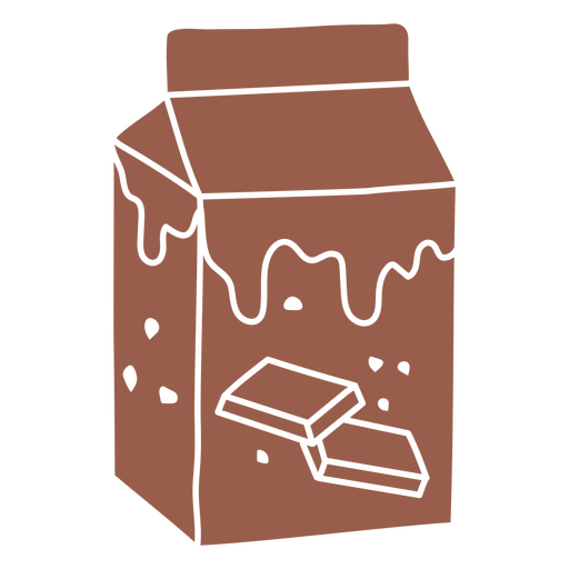 Chocolate milk cut out sweets PNG Design