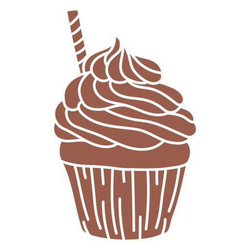 Cupcake cut out sweets PNG Design