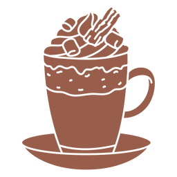 Dulces recortados de chocolate caliente Diseño PNG