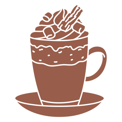 Hot chocolate cut out sweets PNG Design