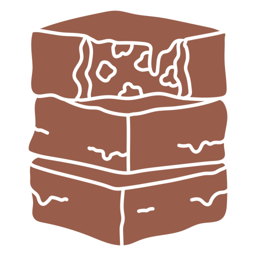 brownie de dar água na boca Desenho PNG