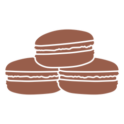Macarons schneiden Süßigkeiten aus PNG-Design