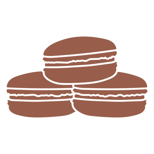 Macarons cut out sweets PNG Design