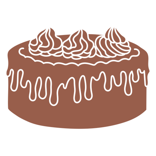 Pastel de chocolate dulces cortados Diseño PNG