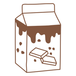 Chocolate milk filled stroke sweets PNG Design