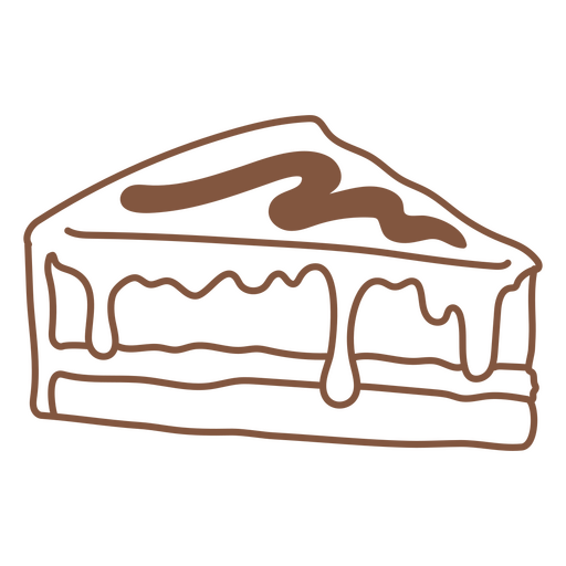 Curso cheio de pedaço de bolo de chocolate Desenho PNG