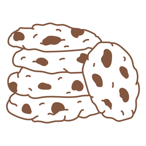 Plätzchen mit Schokoladenstückchen PNG-Design