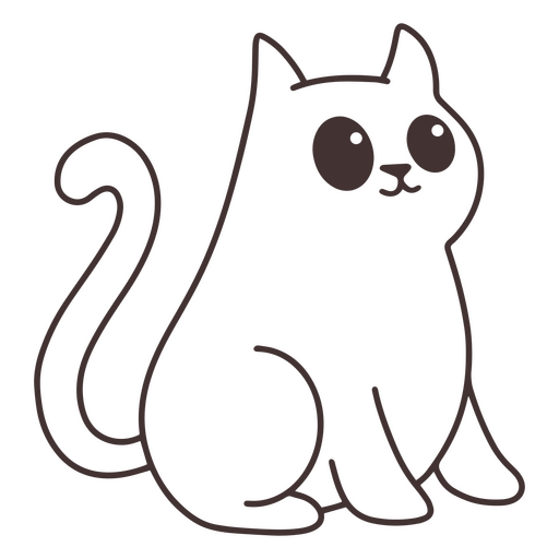 adorável gato alerta Desenho PNG