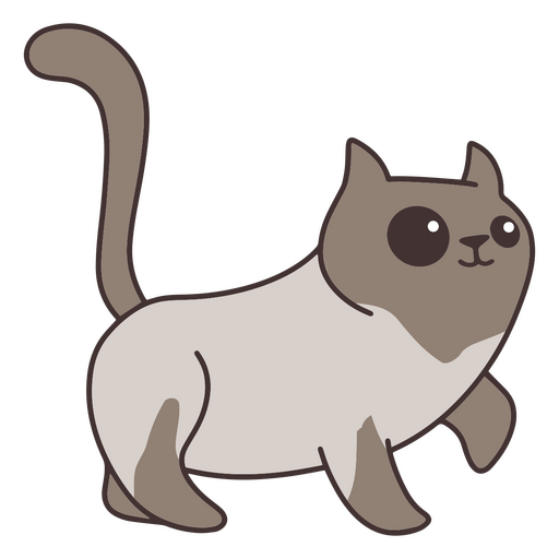 gato ambulante fofo Desenho PNG