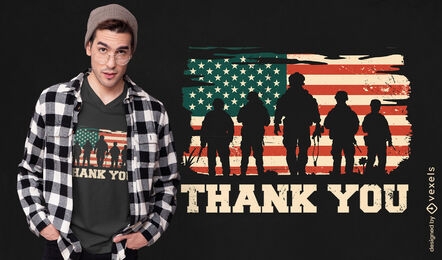 USA-Flaggen-Veteranen-T-Shirt-Design