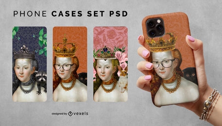 Princess and queen phone case psd set