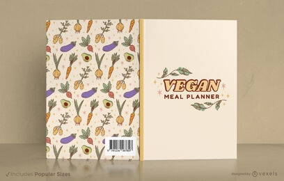 Buchcover-Design für vegane Mahlzeitenplaner