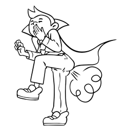 Comical farting vampire PNG Design