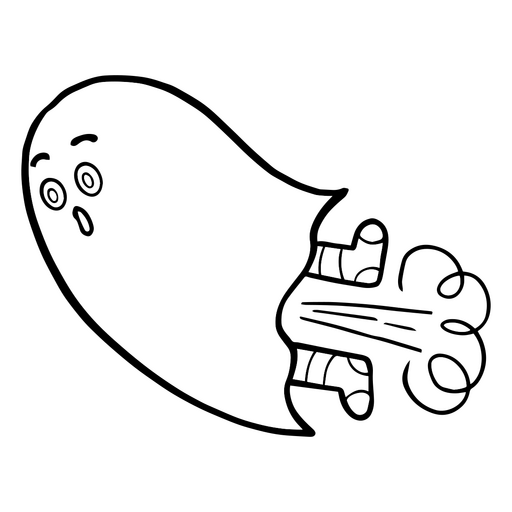Comical farting sheet ghost PNG Design