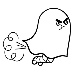 Depiction Of A Farting Sheet Ghost PNG & SVG Design For T-Shirts