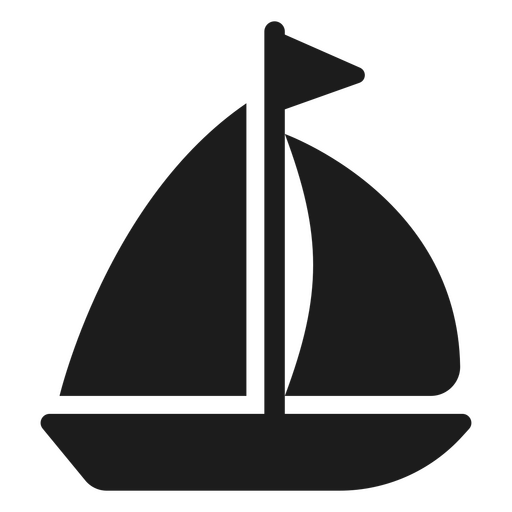 La atrevida silueta del barco Diseño PNG