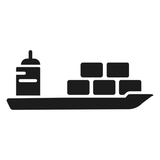 Silueta de barco afilado Diseño PNG
