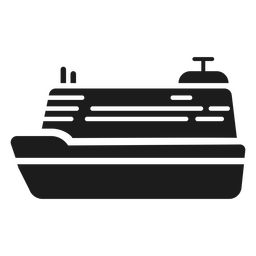 Black Boat Outline PNG & SVG Design For T-Shirts