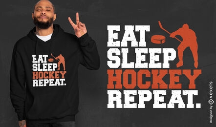 Hockey-Routine-Zitat-T-Shirt-Design