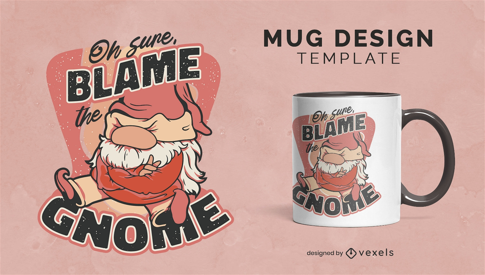 Blame the gnome mug design