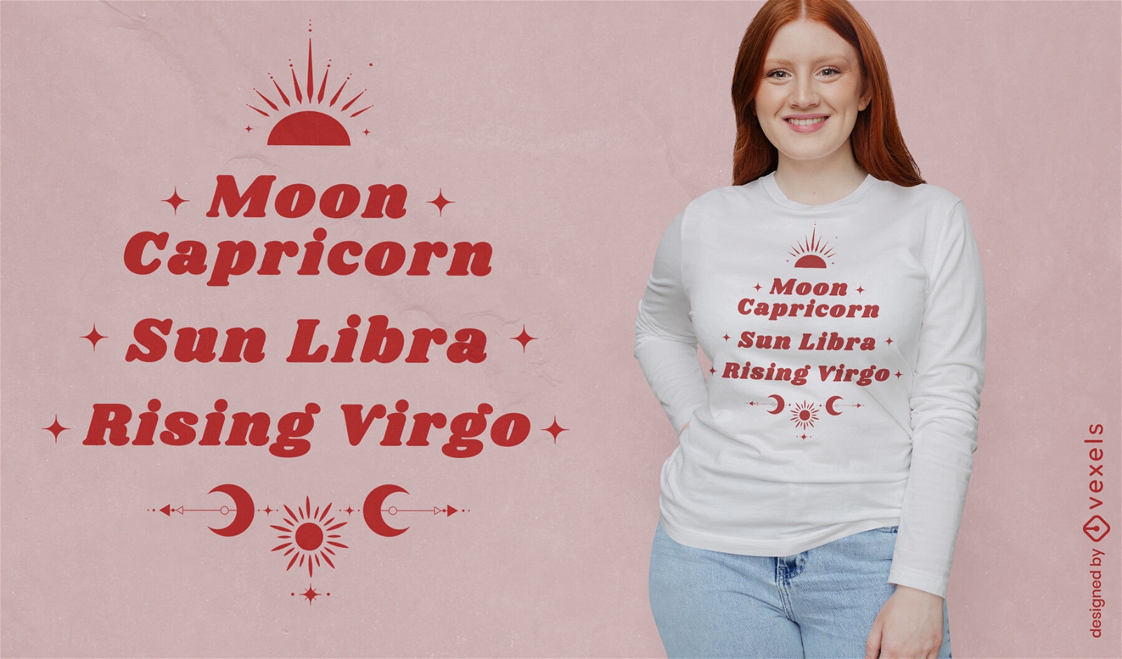 Big three astrology t-shirt design