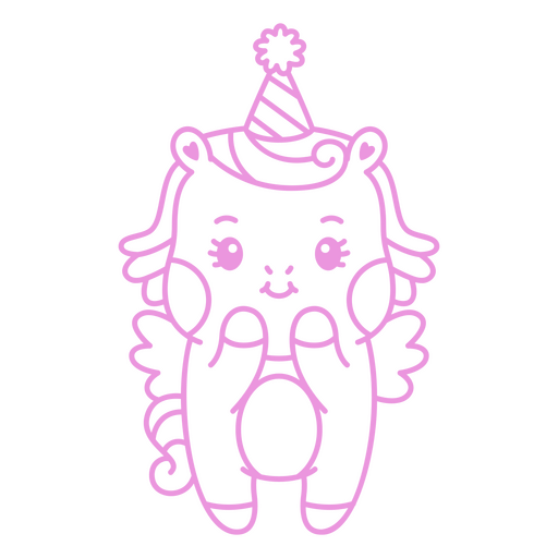 Bebê unicórnio curso kawaii animado Desenho PNG