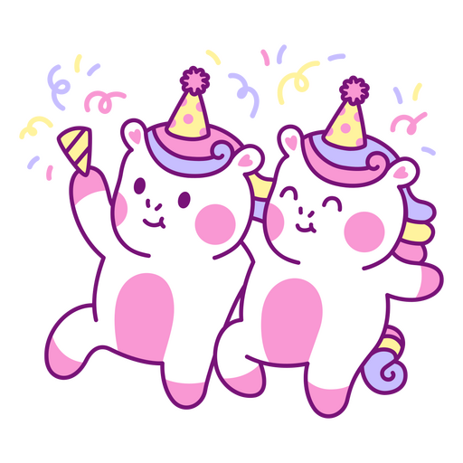 Baby Einhörner kawaii Party PNG-Design