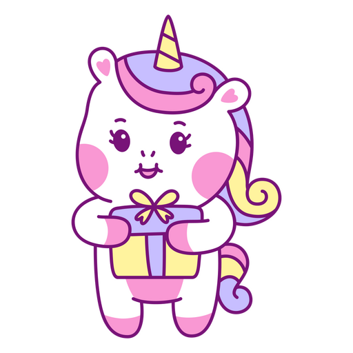 Baby unicorn kawaii gift PNG Design