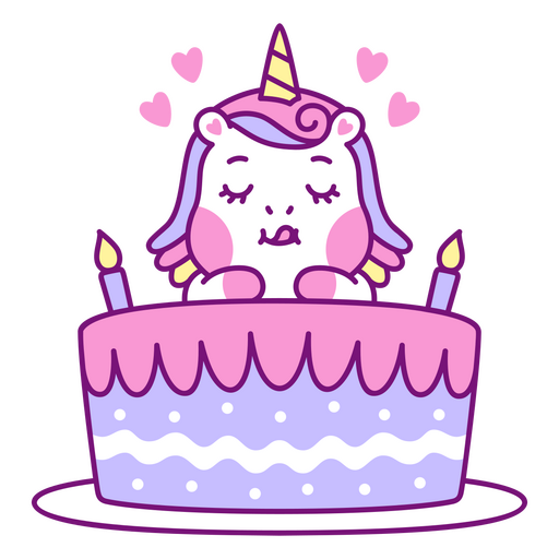 Bebé unicornio kawaii delicioso Diseño PNG