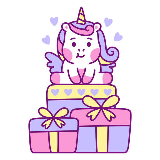 Bebê unicórnio kawaii presentes de aniversário Desenho PNG