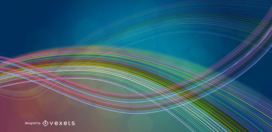 Abstract Colorful Curves and Lines Vector Background