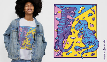 Dinosaurier Indoor Klettern T-Shirt Design
