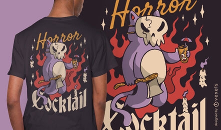 Creepy demon animal ritual t-shirt design