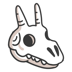 Triceratops Skull Cartoon PNG & SVG Design For T-Shirts