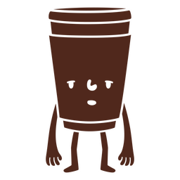 Kaffeetasse ausgeschnitten Cartoon mitnehmen traurig PNG-Design