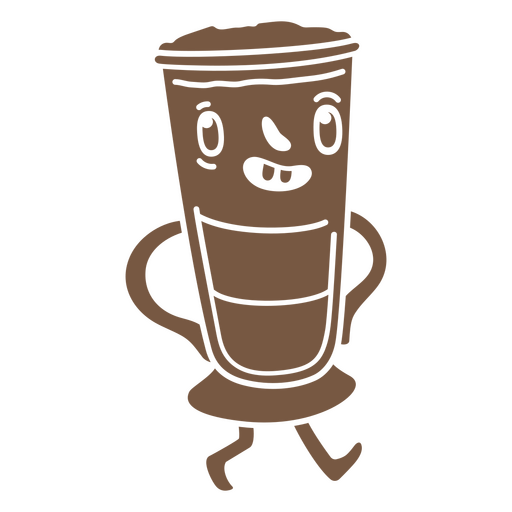 Taza de caf? grande de dibujos animados Diseño PNG