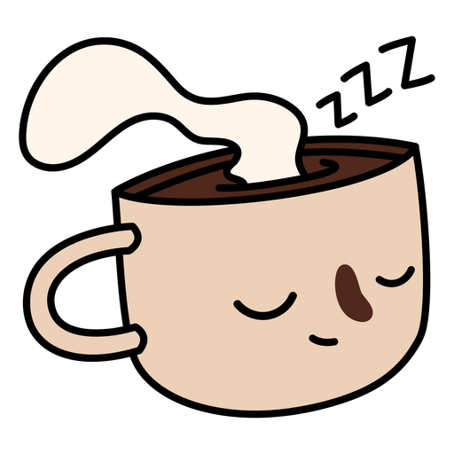 Taza de café para dormir Diseño PNG