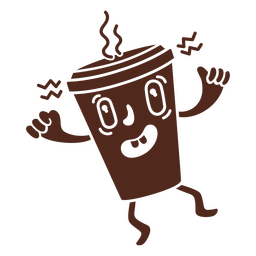 Energetic morning coffee cup PNG Design