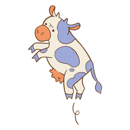Cute little cow PNG Design